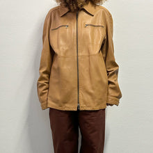 Load image into Gallery viewer, Giacca in pelle La Matta – Caramello chiaro, anni ‘90
