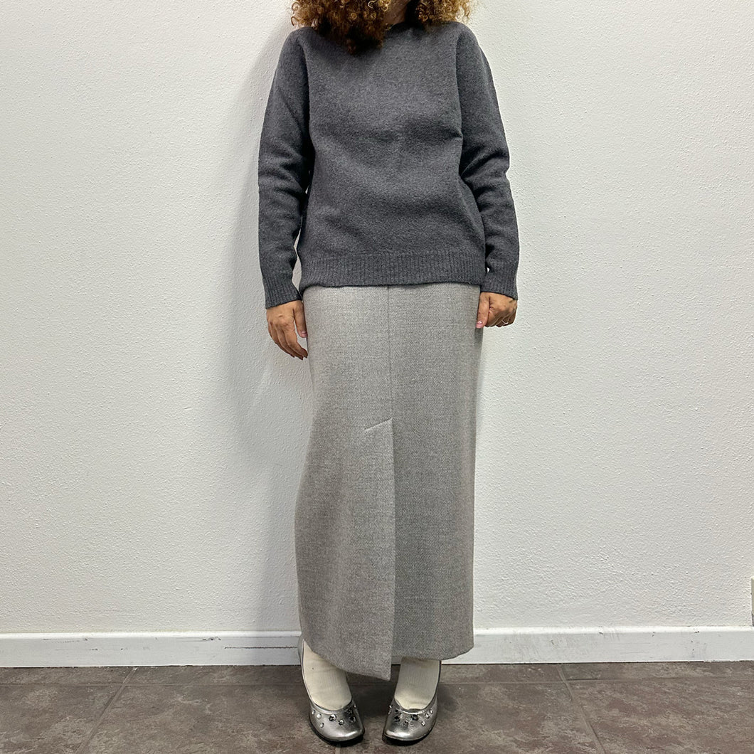 Maglione lana follata Grigio