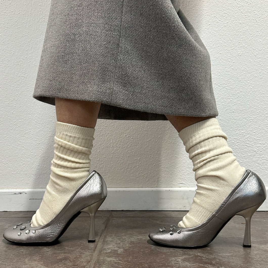 Décolleté argento con punti luce – Casadei (anni 2000)