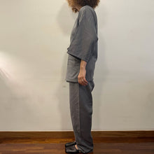 Load image into Gallery viewer, Completo  da lavoro giapponese  Samue grigio in cotone
