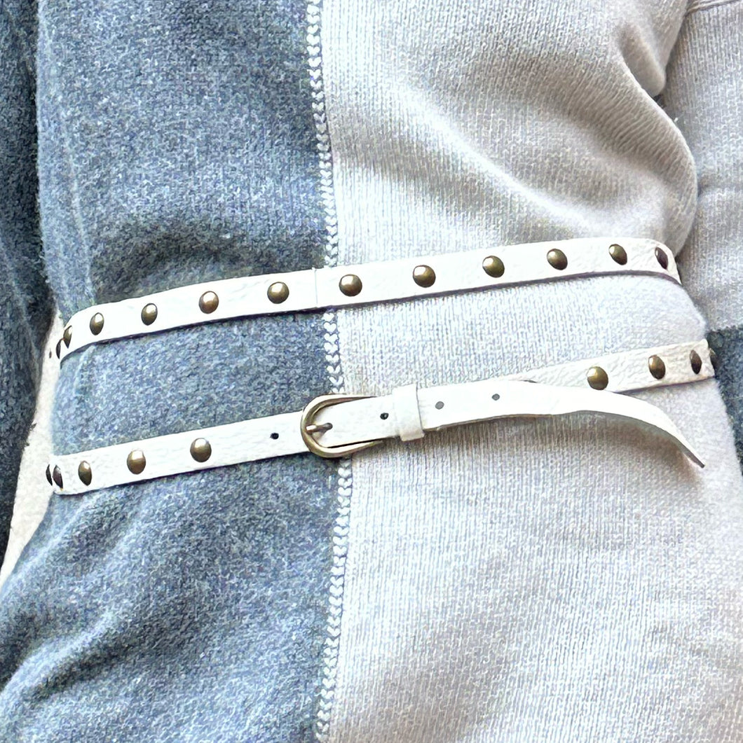 Cintura Miu Miu pelle bianca 90s