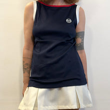 Load image into Gallery viewer, Top Sergio Tacchini blu McEnroe 80s
