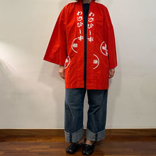 Load image into Gallery viewer, Haori Rosso con scritto  Wasabi  in cotone
