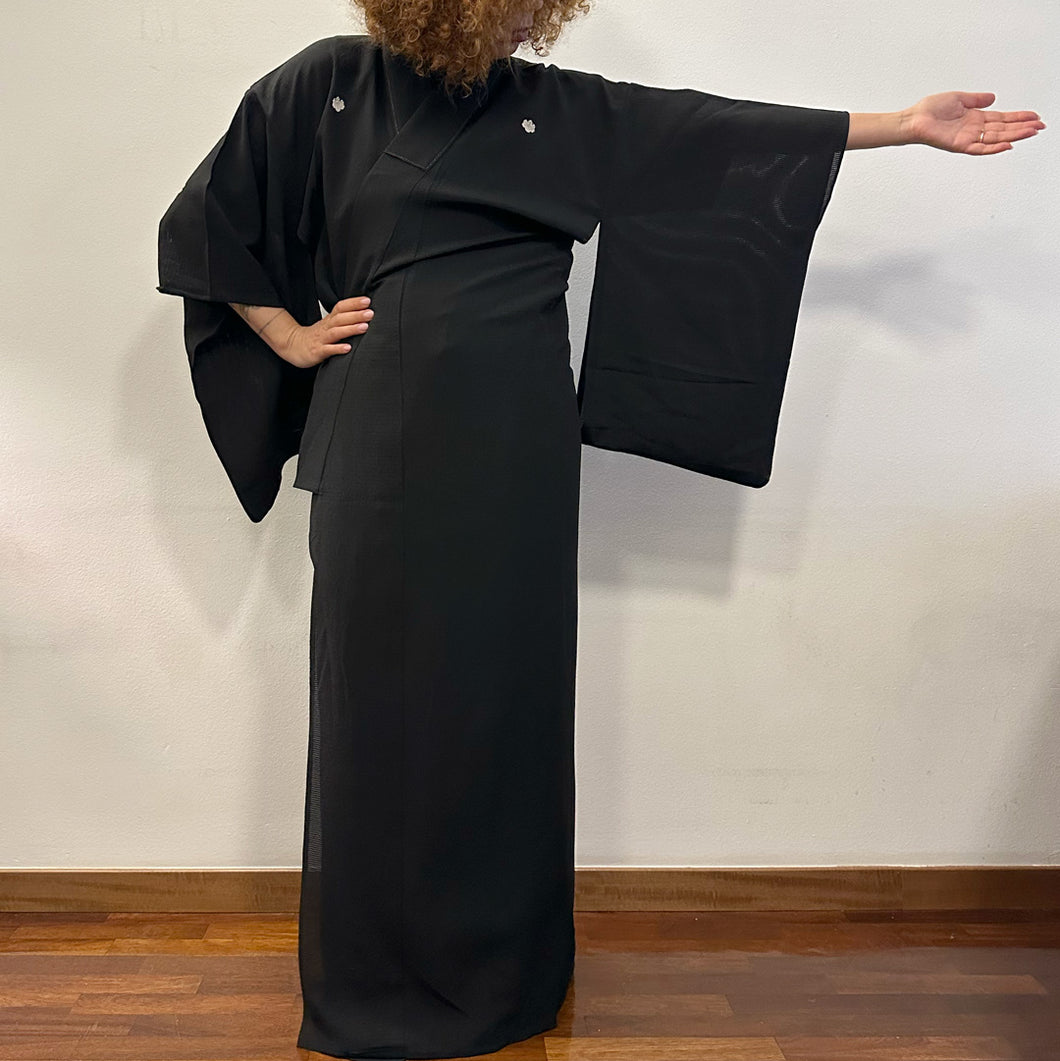 kimono in crepe di seta 50s