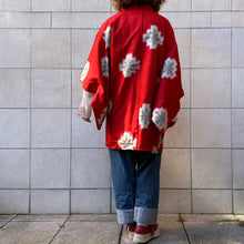 Load image into Gallery viewer, Haori rosso shi-iro in seta shantug 60s
