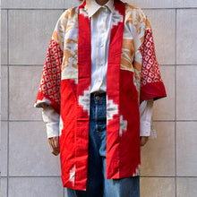 Load image into Gallery viewer, Haori rosso shi-iro in seta shantug 60s
