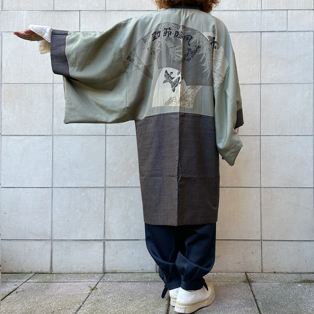 Kimono da uomo sui toni del marrone e grigio  50s
