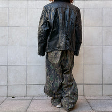 Load image into Gallery viewer, Chiodo Biker in pelle  nera  oversize 90s
