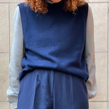 Load image into Gallery viewer, Gilet cashmere blu 90s
