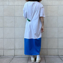 Load image into Gallery viewer, Mollami dress Bianco- blu royal
