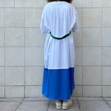 Load image into Gallery viewer, Mollami dress Bianco- blu royal
