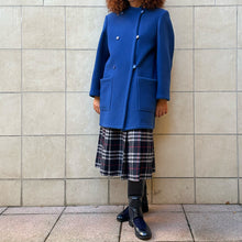Load image into Gallery viewer, Cappotto haute couture Lanvin blu elettrico 80s
