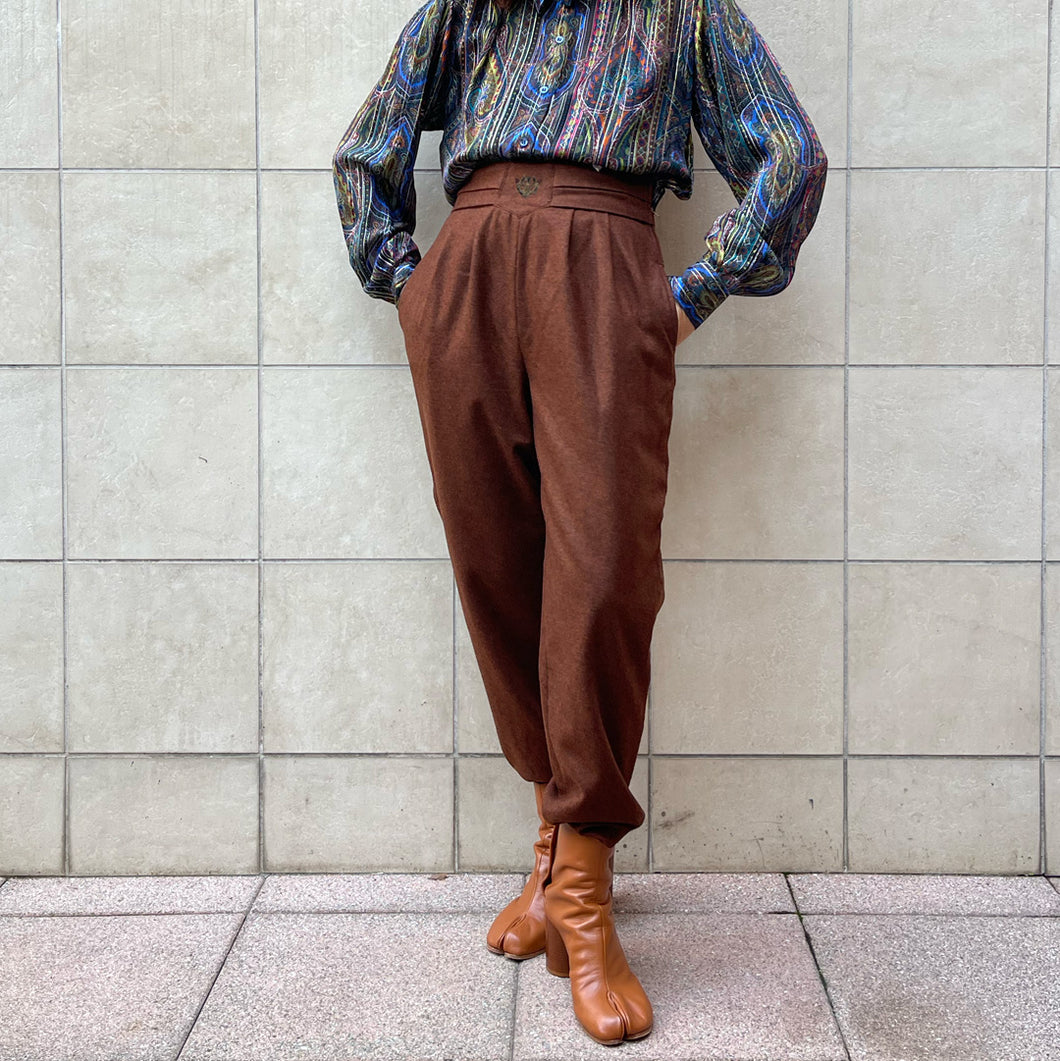 Pantalone color ruggine 80s