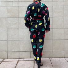 Load image into Gallery viewer, Jumpsuit Oceano nera con stampe  80s
