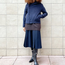 Load image into Gallery viewer, Giacca con cappuccio  Trench , in lana blu
